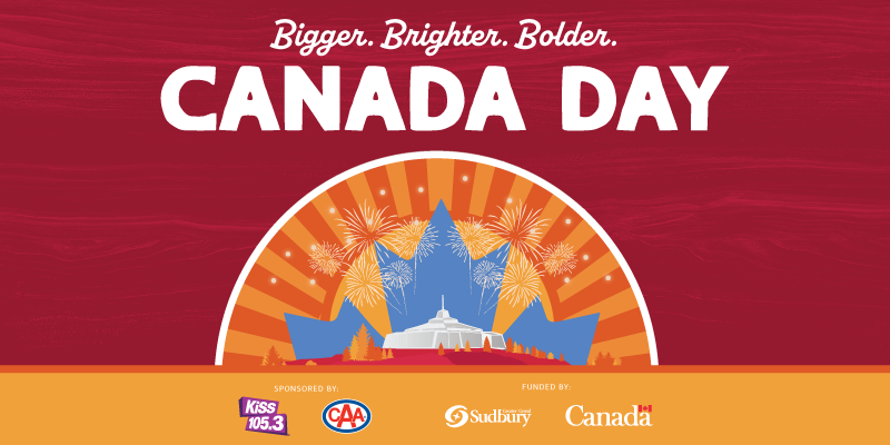 science north snowflake building with maple leaf behind it surrounded by sunburst