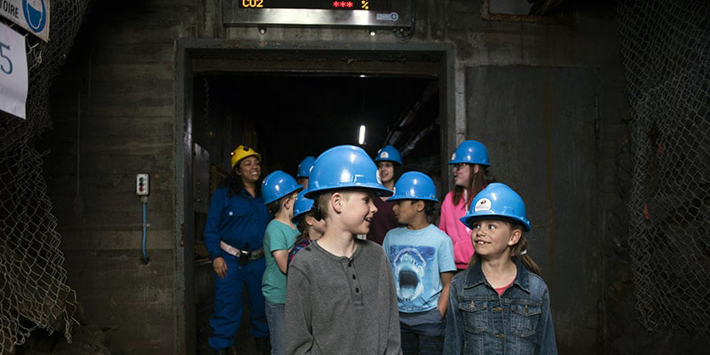 underground mine tour at dynamic earth