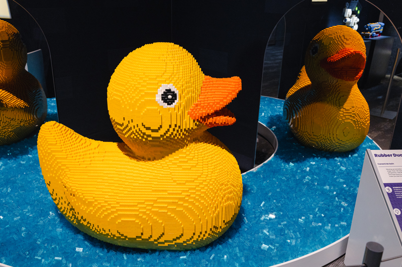 rubber ducky made of lego bricks