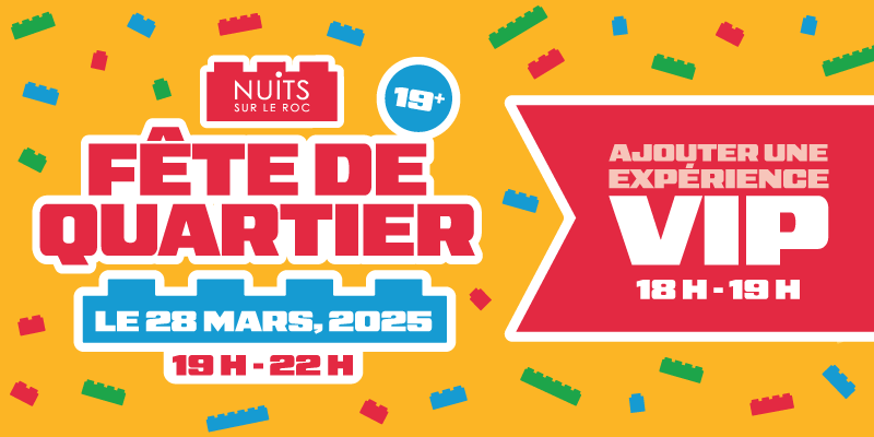 nuits sur le roc fête de quartier avec briques lego